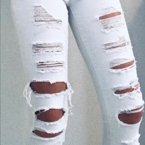 Almost famous- White Ripped skinny  jeans